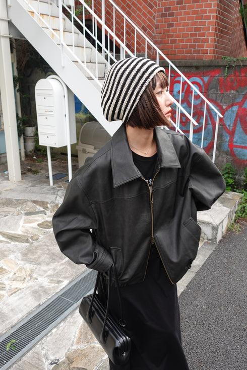 Vintageレザーブルゾン